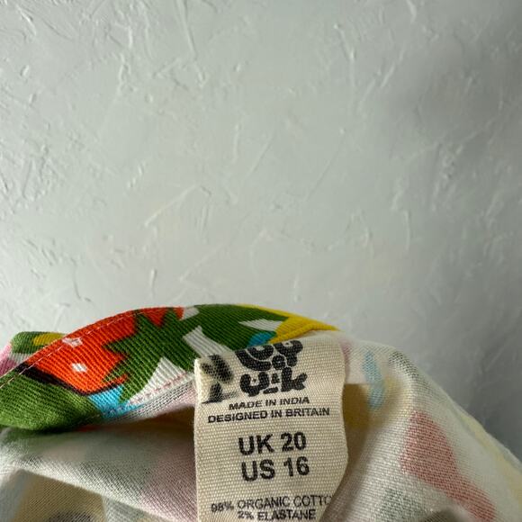 Lucy Yak Women's Overall Dress UK 20 US 16 Asahi Nagata Floral Organic SS29 - Picture 6 of 6